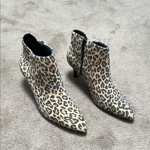 Leopard Print Ankle Boots